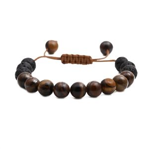 Pulseras con dijes de cuentas hechas a mano trenzadas con cuerda de piedra Natural, joyería energética ajustable para decoración de fiesta y Club para niños y niñas