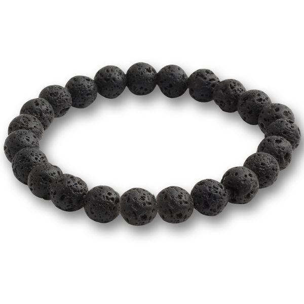 Pierre naturelle volcan lave perles brin Bracelets Bracelets guérison 8 MM Reiki bouddha prière pour femmes hommes Bracelets bijoux
