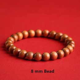 Natural Taishan Old Peach Wood Cinnabar Flower Bracelet Hand String Bracelet Luck