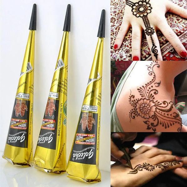 Natural temporal Flash Tattoo Paste Henna Body Paint Pintura Artes desechables Conos desechables Camino sexy Fashion Indian Wedding Fashion 240408