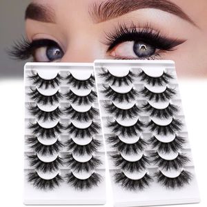 Naturel Épais 3D Faux Cils Messy Crisscross Soft Light Vivid Handmade Réutilisable Multilayer Fake Lashes Full Strip Lash Extensions