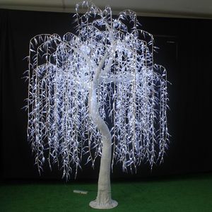 Tronc d'arbre naturel LED, fleurs de cerisier artificielles, lumière de noël, 2m ~ 2.5m de hauteur, 110/220V, étanche à la pluie, utilisation en extérieur