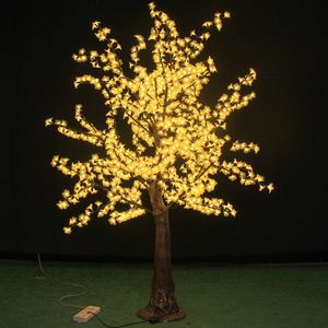Tronc d'arbre naturel LED, fleurs de cerisier artificielles, lumière de noël, 1.5m ~ 2.5m de hauteur, 110/220V, étanche à la pluie, utilisation en extérieur