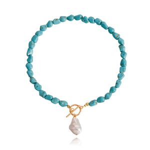 Collier de pendentif de perle à forme irrégulière de forme irrégulière naturelle pour les colliers personnalisés faits à la main des femmes péronalisés