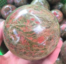 Natuurlijke Unakite Stone Sphere Quartz Crystal Ball Minerale stenen en kristallen voor huisdecoratie1894398