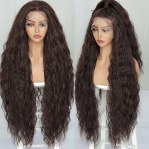 Natural Wave Synthetic 13 * 6 Lace Lace Front Pernues de fibres à haute température de haute qualité pour les femmes noires