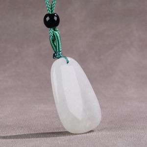 Natuurlijke witte jade merk ketting hanger sieraden heren ketting hangers verklaring trending kettingen mode-sieraden groothandel designer sieraden juwelen