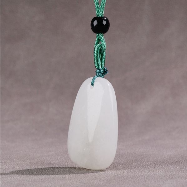 Collier de marque en jade blanc naturel, pendentifs personnalisés pour femmes, colliers délicats, collier d'amour éternel, bijoux simples, bijoux de demoiselle d'honneur, bijoux précieux