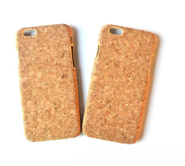 Étui de couverture de téléphone en liège en bois naturel pour iphone X 7 8 6 6s Plus étui de téléphone portable étui en bois de liège personnalisé résistant aux chocs pour Iphone 7 8 6 10