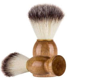 Poignée en bois naturel Brosse de barbe Men de rasage de brosse douce Nettoyage Nylon Soins de soins faciaux BEAUTÉS Tools7467885