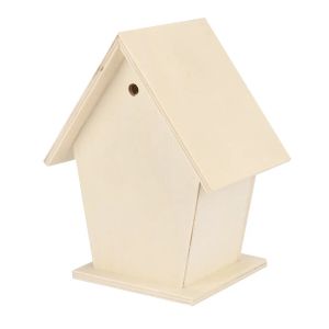 Cage d'oiseau nid d'oiseau suspendu en bois naturel avec lonyard créatif en bois nist oiseaux house jardin décor fmeuré d'oiseau