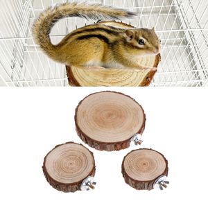 Perche d'oiseau de perroquet en bois naturel Perche de stand Platform Stand Supplies pour les oiseaux d'écureuil chinchilla