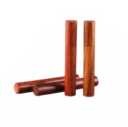 Natuurlijke hout stash case doob lege jar afdichting container buis opslagfles voor pre-roll rollende handroller sigaret tabak kruid roken DHL