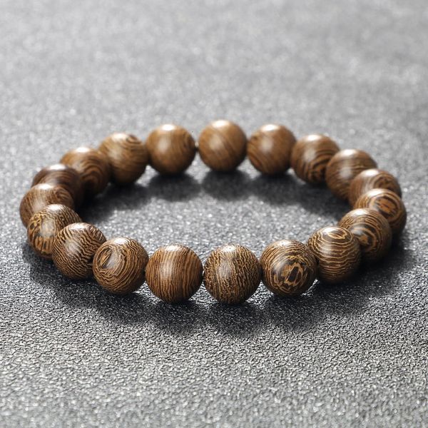 Bracelet en bois naturel Rosaire de Bouddha tibétain bracelets faits à la main hommes et femmes méditation de yoga de prière bijoux perles cadeaux 240417