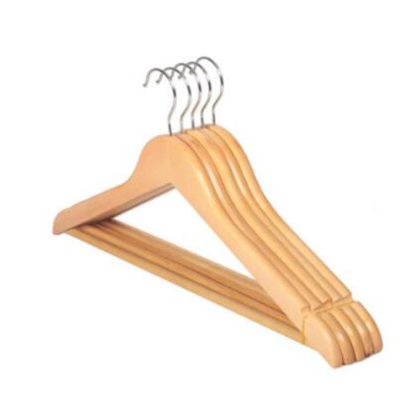 Cintre en bois naturel cintres pour vêtements secs et humides double tissu support antidérapant supports de stockage fournitures