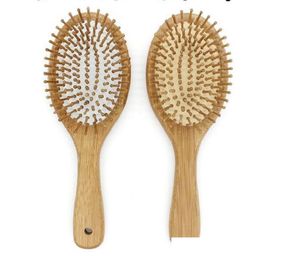 Natuurlijke houten haarborstel, beste bamboe peddel en haren ontwarrende haarborstel met mini-reisborstelset voor dames, heren en