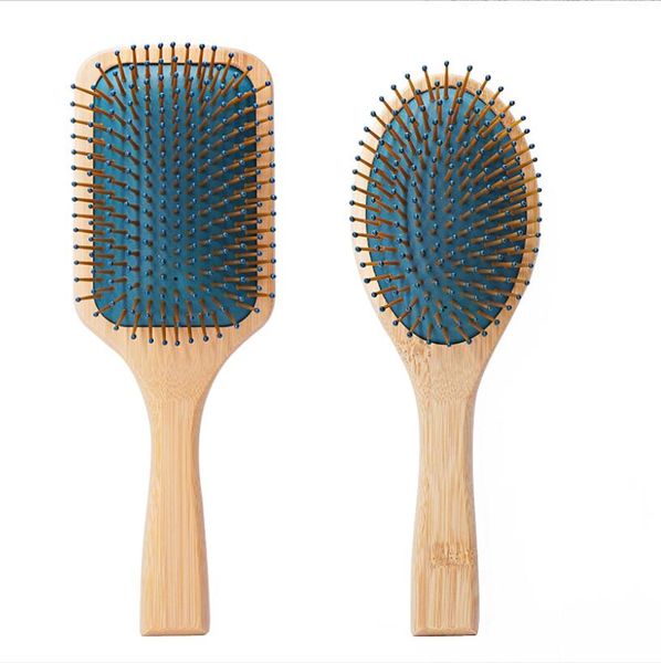 Brosses à cheveux en bois naturel pour femmes, hommes, enfants, cuir chevelu de massage fin antistatique