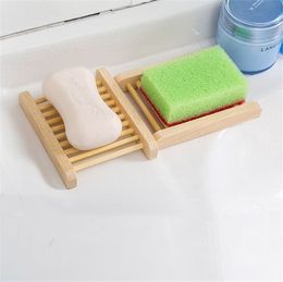 Savons en bois naturel plats créatif porte-plateau de savon stockage porte-savon plaque boîte conteneur pour bain douche salle de bain fournitures ZC822