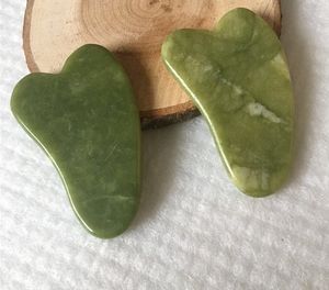 Natuurlijke Xiuyan Stone Green Jade Guasha Gua Sha Board Massager voor Sloop Therapie Roller