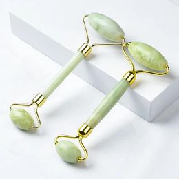 Rouleau de Jade en pierre naturelle Xiuyan, masseur pour soins de la peau, outils pour le visage, coffret cadeau, soulage le Stress, élimine les rides, les poches des yeux, se détend