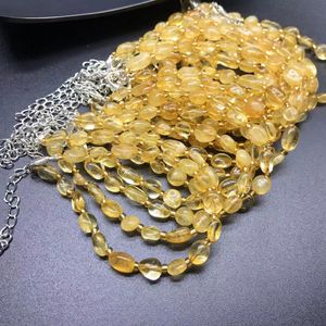 Brins de pierre de cristal jaune naturel, perles de guérison, bracelets à breloques pour femmes, bijoux de Club de fête de Yoga pour filles