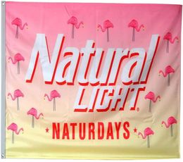Naturdays Natural Natural Light Banner Flag Pink 3x5ft 150x90cm Impression 100D Polyester Decoration Flag with Brass Brommets 3301361
