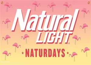 Naturdays Natural Light Banner Flag Roze 3x5ft Printing Polyester Club Team Sports Indoor met 2 messing Grommets3241232