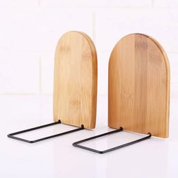 Nature Bamboo Book Stand Desktop Organizer Desktop Office Home Booken Book Eindt Stand Holder Plank