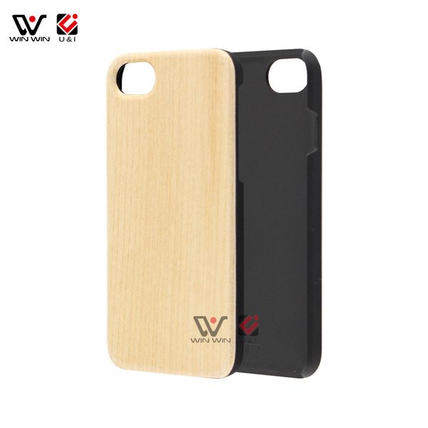 Cajas del teléfono Contraportada Shell para iPhone 6 7 8 Plus X XR XS 11 Pro Max Natural Wooden Bamboo TPU Diseño personalizado Grabado láser Logo Case al por mayor