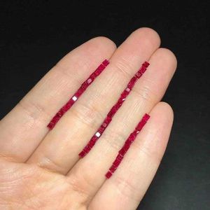 Nature rouge rubis carré 2.5mmm pierres en vrac pour boucles d'oreilles faisant des pierres précieuses en vrac pour la fabrication de bijoux H1015