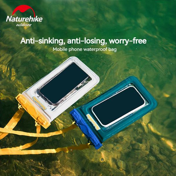 Naturehike IPX8 Sac de pochette de boîtier de téléphone imperméable pour la plongée pour la plongée scellée à l'écran tactile à la baisse de la fenêtre de l'appareil photo