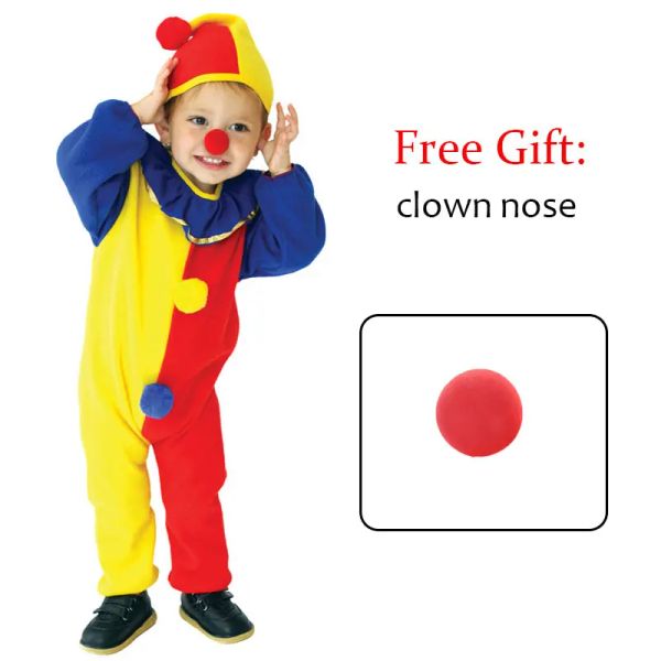 Naughty Haunted House Kids Child Clown Costume pour les bébés filles garçons pour tout-petit Halloween Pourim Carnival Party Costumes