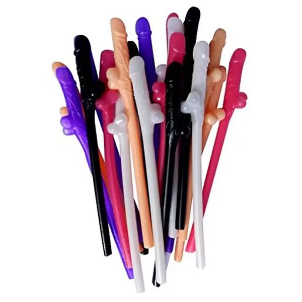 Naughty Sipping Straws Pailles à boire en forme de pénis pour poule / Girls Party Prom Bar / Pub Supply C0627x25