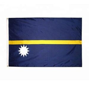Drapeau Nauru de haute qualité 3x5 pieds 90x150cm, drapeaux imprimés en Polyester 100D pour fête de Festival, intérieur et extérieur, bannières 3320992