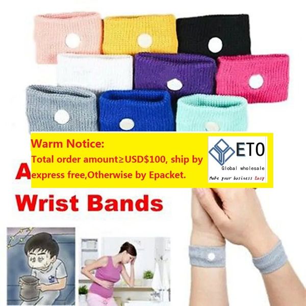 nausées Support de poignet Poignets de sport Bracelets de sécurité Mal des transports Mal de mer Anti Mal des transports Bandes de poignet mal des transports GGA527 200PCS 12 LL