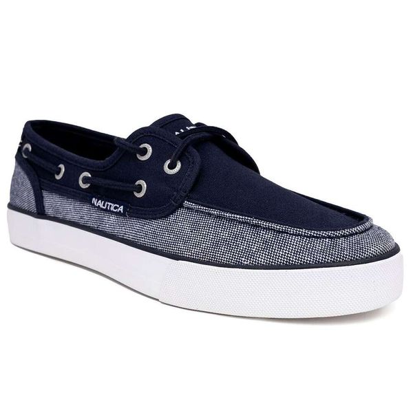 Nautica Zapatos náuticos con cordones para hombre, mocasines casuales con doble agujero, zapatos deportivos de moda - Galley