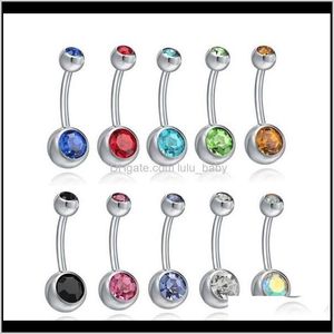 Navel Bell Body Drop Levering 2021 Rvs Crystal Piercing Rings Belly Button Ring Dames Mode-sieraden Will en Sandy A2XIQ