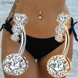 Nombril Bell Button Rings 2023 Zircon Nombril Anneaux pour Femmes Filles Sexy Piercing Nombril Anneau Bar Goutte Dangle Ventre Nombril Anneaux Ashion Bijoux De Corps YQ240125