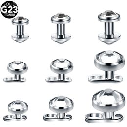 Navel Bell -knop Ringen 20 stks/Lot G23 Micro Dermal Anchor Top Set met basis Dermale piercing Hide In Skin Dermal Rings Piercings Body Jewelry 230208