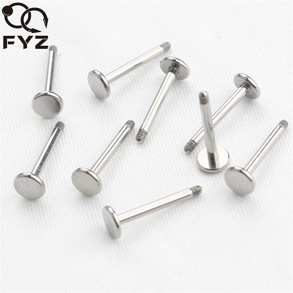 Nombril Cloche Bouton Anneaux 50pcslot Hautement Poli 14G 16G Solide G23 Labret Anneau Bar Lèvre Piercing Remplacement Corps Bijoux 230628