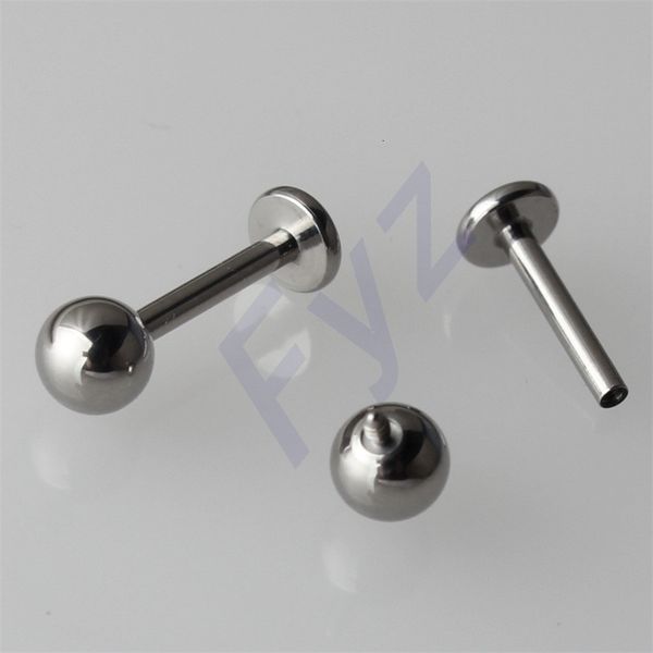 Nombril Cloche Anneaux ASTM 36 Filetage Interne Labret Piercing À Lèvres 14G 16G 18G Oreille Cartilage Helix Tragus Stud Corps Bijoux 230628