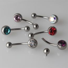 Navel Bel Knop Ringen ASTM F136 14G Interne Schroefdraad Navel Ringen Navel Bars Buik Ringen Piercing Lichaam Sieraden 230703