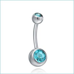 Navel Bell -knop Ringen Bell Drop levering roestvrij staal 14g buikpiercing nombril schroef navel knop ringen tragus dhseller2010 dhk9d