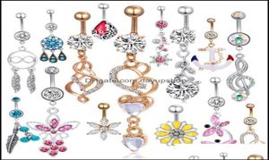 Nombel Bell Button Anneaux Body Jewelry Fashion Sangle Belly Ring Mix Style Piercing For Women Drop Living 2021 OIPUB2082575