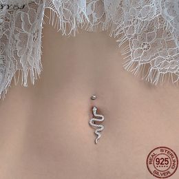 Navel Bell Button Rings zirconia snake navel ring navel piercing sieraden 925 sterling zilveren vrouwen sexy stuff body fashion 230729