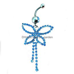 Navel Bell Button Rings D0066 Bowknot Stone Belly Ring Druppel levering sieraden Body Dhgarden DHBN6