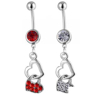 Navel Bell -knop Ringen D0172 Hart Body Piercing sieraden Buikmix Kleuren Drop levering Dhgarden Dhu3w