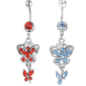 Nombril Bell Button Anneaux D0214 Butterfly Belly Ring Drop Livraison Bijoux Corps Dhgarden Dhqkt