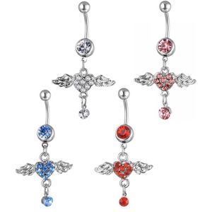 Nombril Bell Button Rings D05671 4 couleurs clair joli style anneau de ventre couleur pourpre ange comme image piercing corps bijoux juif Dhgarden Dhhjx