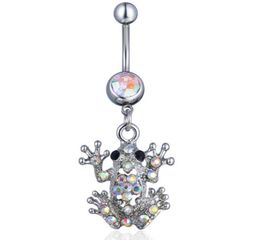 Nombril Bell Button Rings D0727 Frog Clear Ab Color Belly Ring Drop Delivery Bijoux Corps Dhgarden Dhjsf1552135